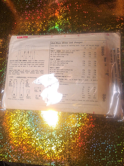 Simplicity Pattern 2665 Sub 14s bust 33. - I Bought a Yard Sale