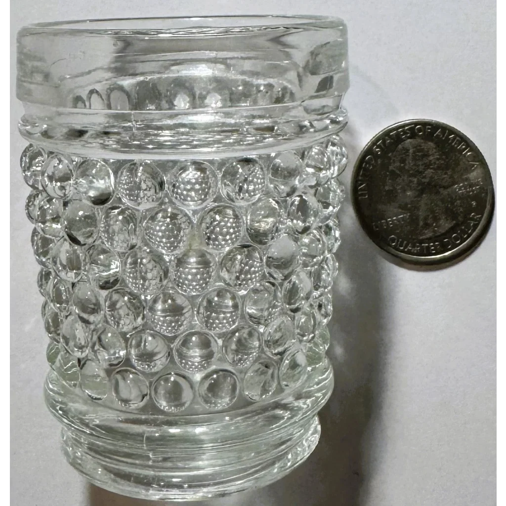 Vintage 1950s Anchor Hocking Hobnail Pieces, Shot and Juice Glass, Americana!