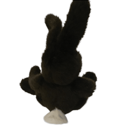 Soft and cuddly plush bunny in chocolate brown and pink, perfect for Easter - I Bought a Yard Sale