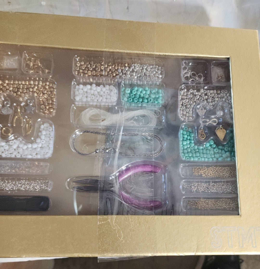 STMT DIY Jewelry kit as shown in photo with beads and charms. - I Bought a Yard Sale