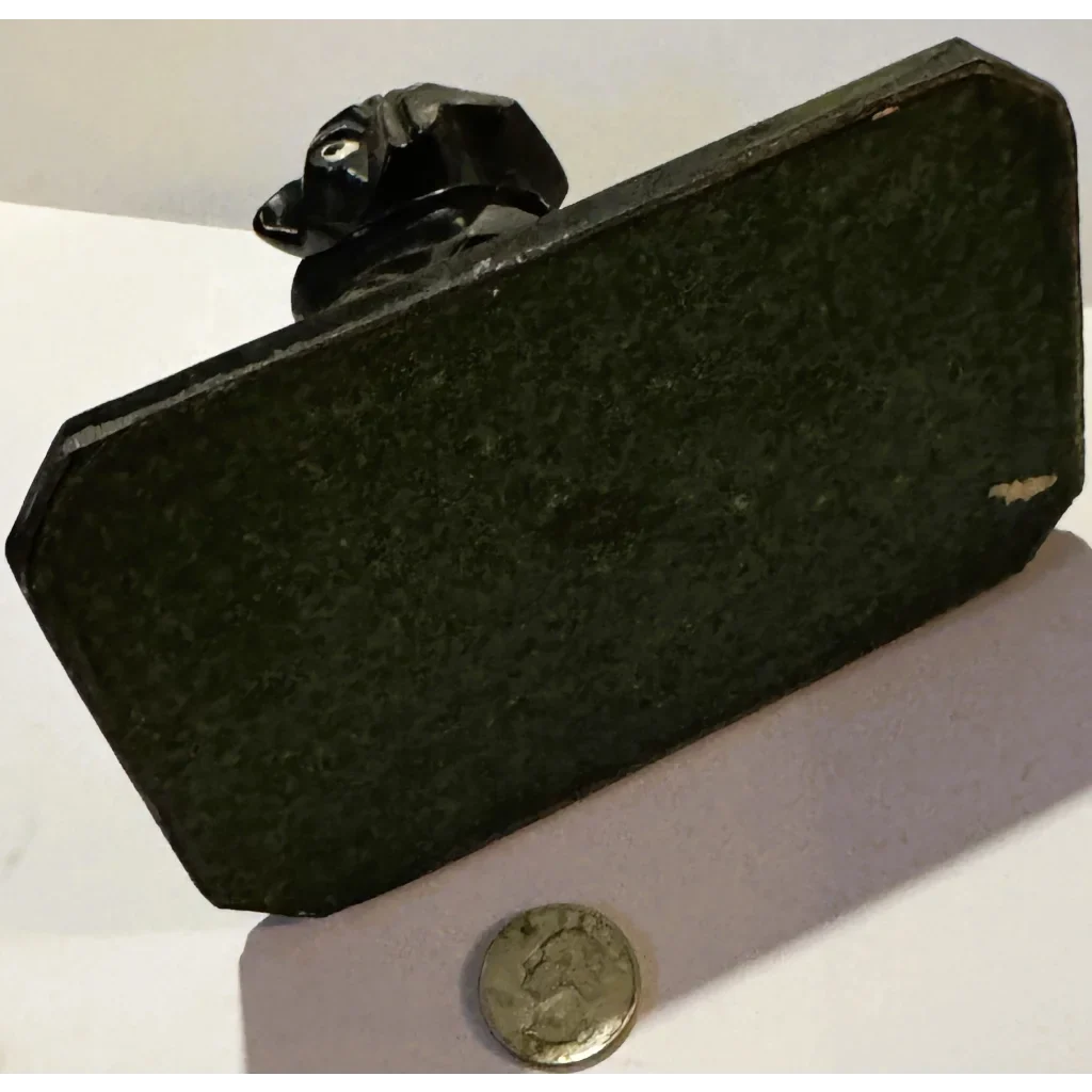 Vintage Art Deco Bulldog Inkwell Base 🐶 – Interwar European Cast Metal Desk Piece