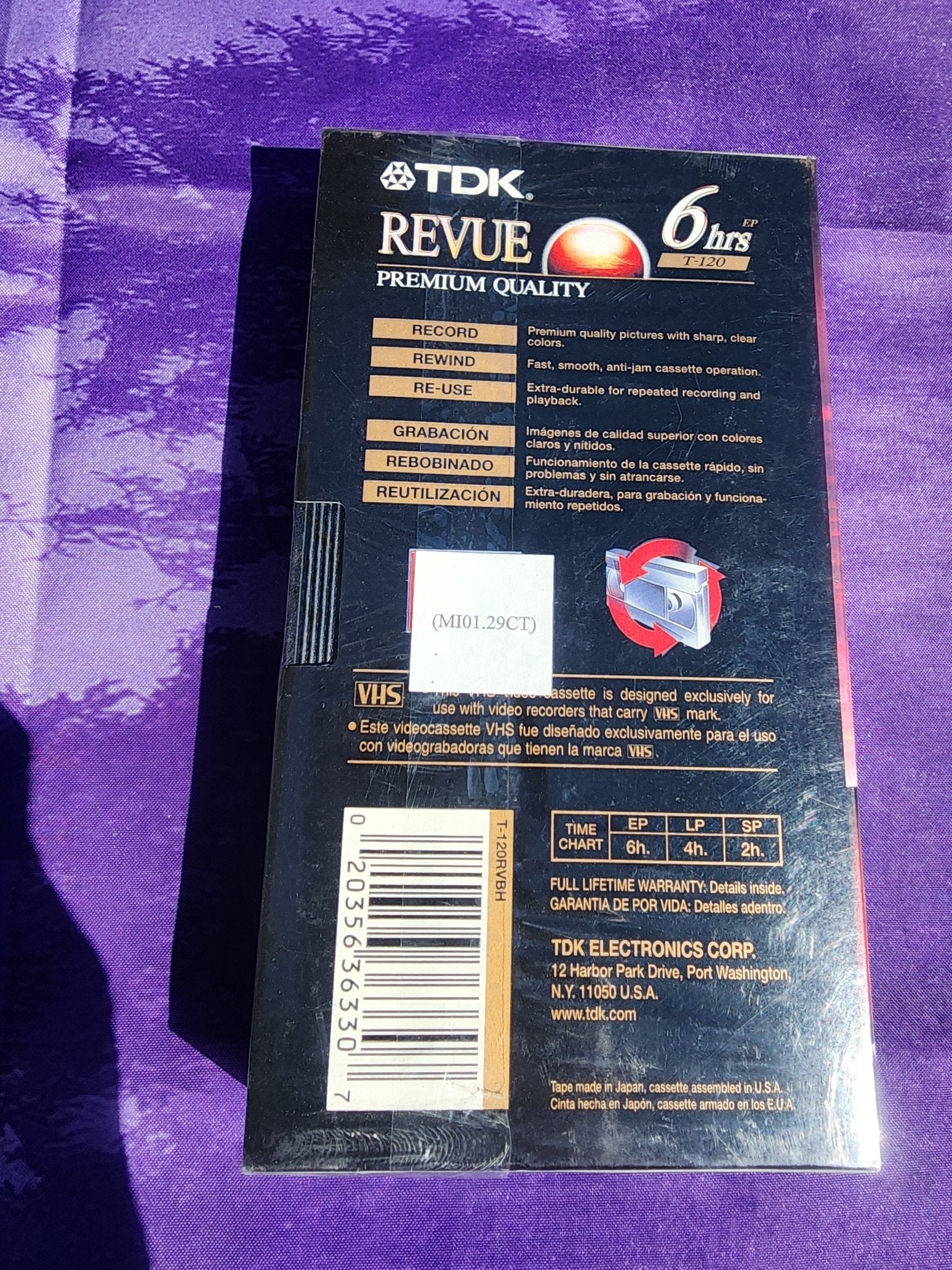 TDK Premium Quality Revue Blank VHS Tape T - 120 6 hrs Brand New Sealed - I Bought a Yard Sale
