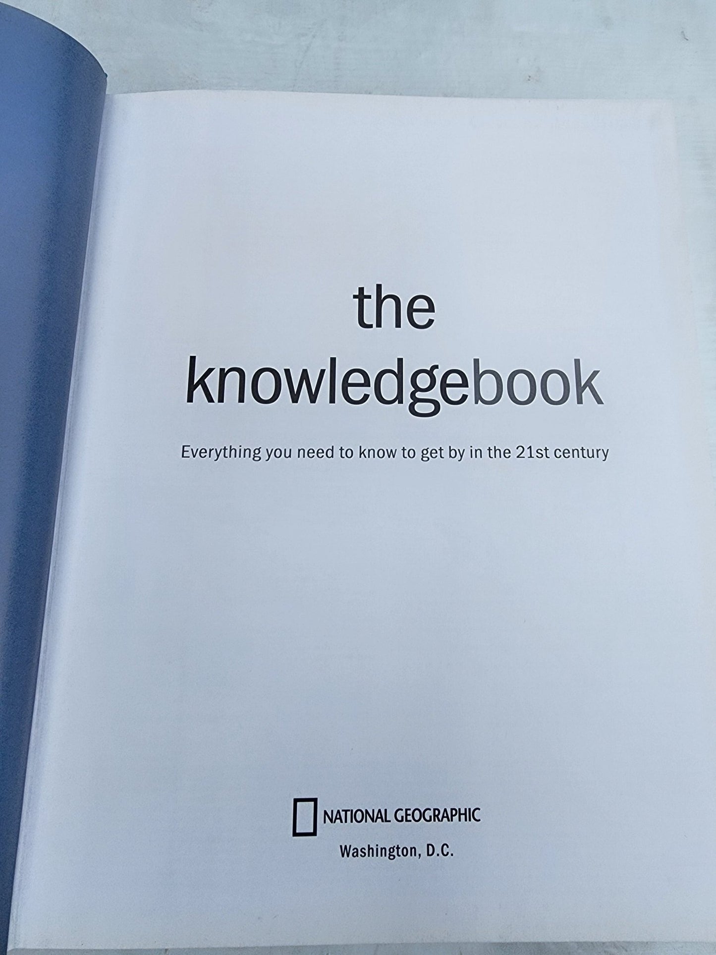 The Knowledge Book (National Geographic Society, 2007) Big textbook - I Bought a Yard Sale