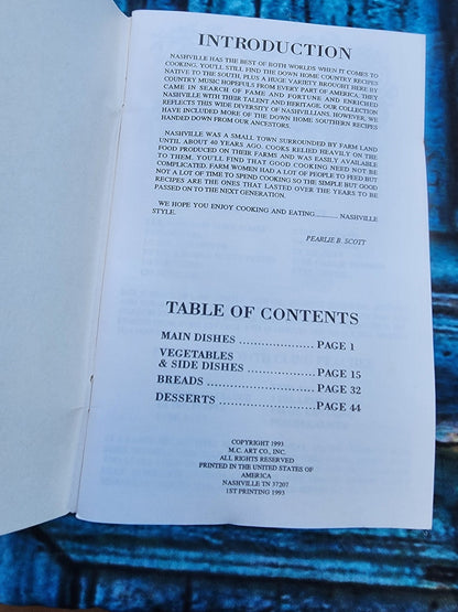 The Nashville Cookbook Pearlie B. Scott Paperback 1993 paperback flavors of the South - I Bought a Yard Sale