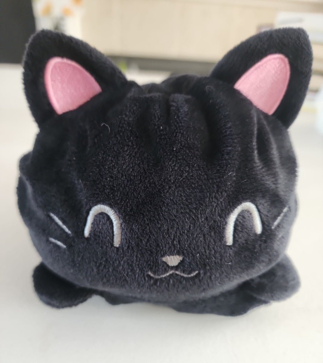 The Original Reversible Cat Plushie - Black Cat Sensory Fidget Stuffed Animal - I Bought a Yard Sale