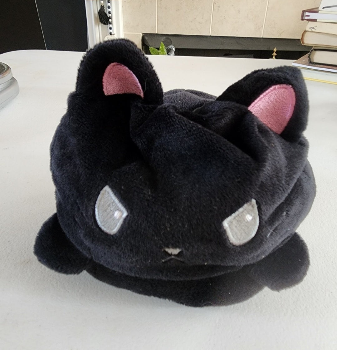 The Original Reversible Cat Plushie - Black Cat Sensory Fidget Stuffed Animal - I Bought a Yard Sale