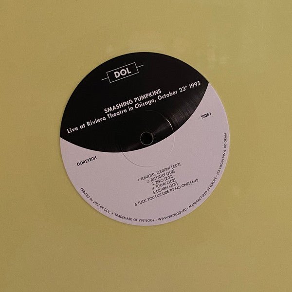 The Smashing Pumpkins Live at Riviera Theatre in Chicago, October 23th 1995 DOL 2xLP, Unofficial, Yel Mint (M) Mint (M) - I Bought a Yard Sale