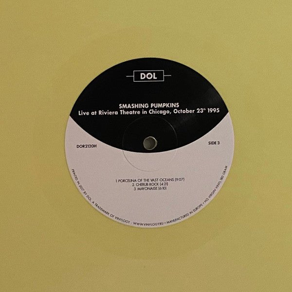 The Smashing Pumpkins Live at Riviera Theatre in Chicago, October 23th 1995 DOL 2xLP, Unofficial, Yel Mint (M) Mint (M) - I Bought a Yard Sale