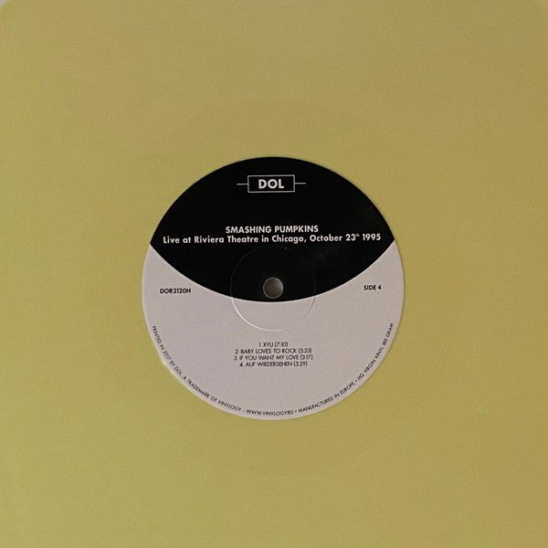 The Smashing Pumpkins Live at Riviera Theatre in Chicago, October 23th 1995 DOL 2xLP, Unofficial, Yel Mint (M) Mint (M) - I Bought a Yard Sale