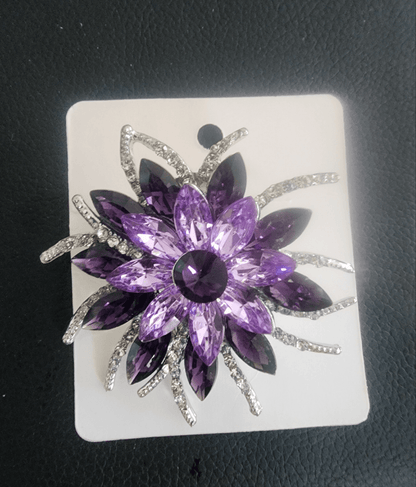Vibrant Purple Flower Brooch Pin - I Bought a Yard Sale