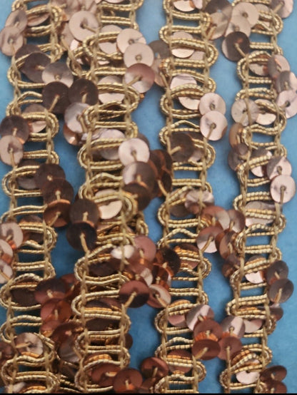 Vintage 1970s Gold Sequin Trim - 2 Yards - I Bought a Yard Sale