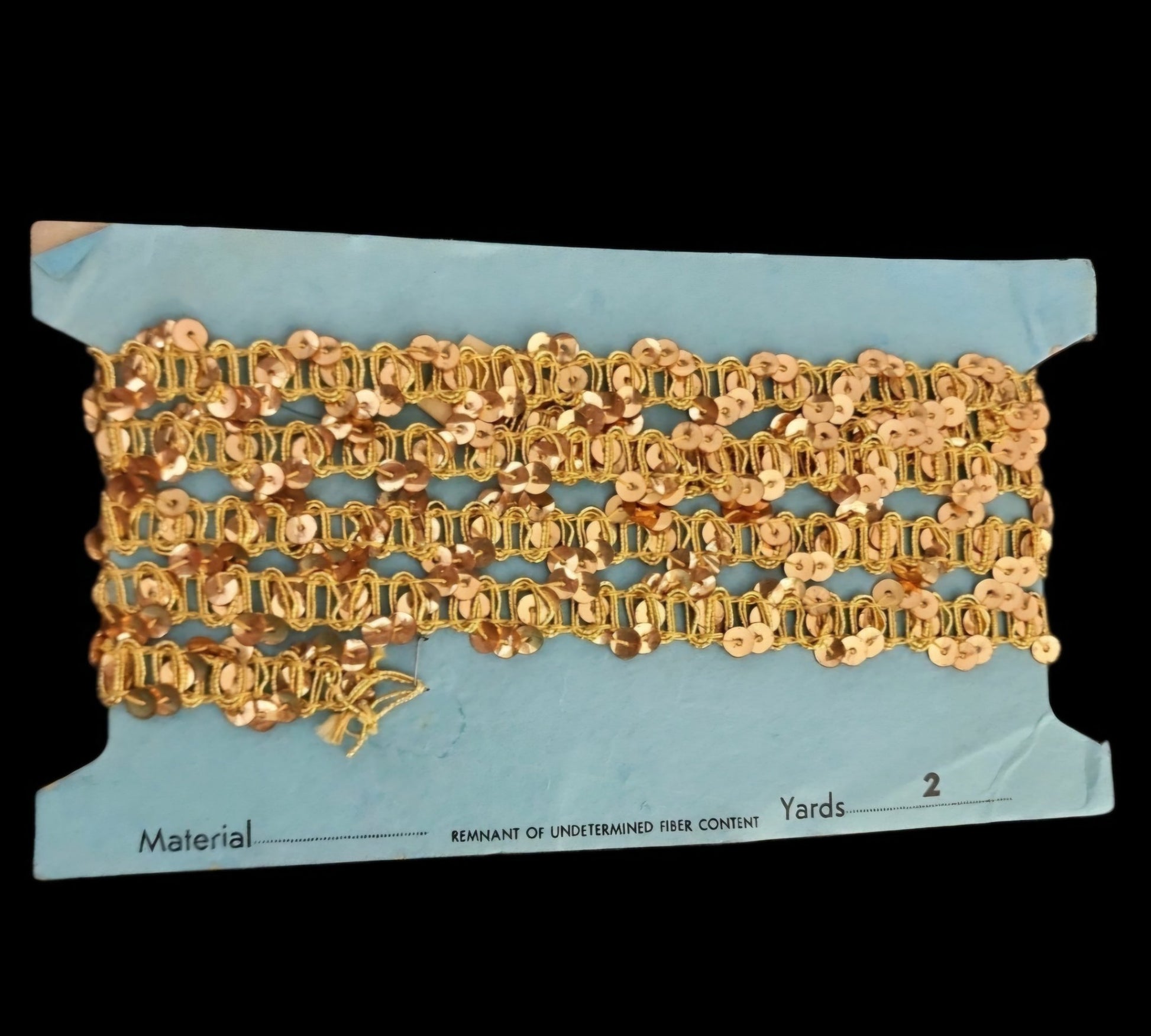 Vintage 1970s Gold Sequin Trim - 2 Yards - I Bought a Yard Sale