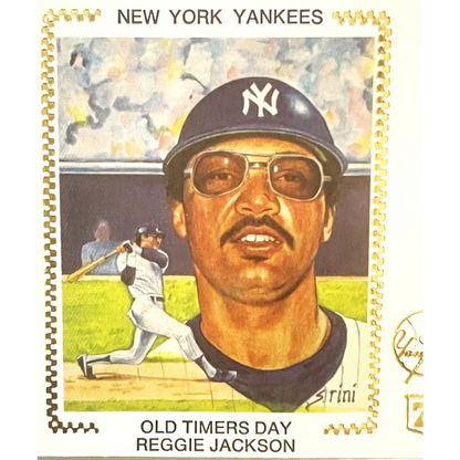 Vintage 1991 Reggie Jackson Gold Embossed Yankees Collectible Envelope