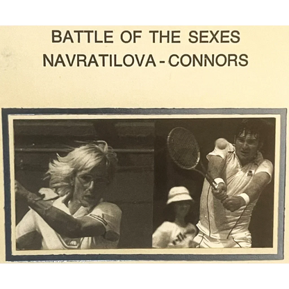 Vintage 1992 Battle of the Sexes Embossed Stamped Envelope | Navratilova vs Connors