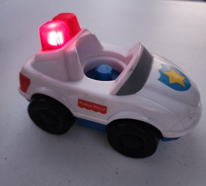 Vintage 2000 Little People POLICE CAR Toy Lights Sound Fisher Price 74888 Mattel - I Bought a Yard Sale