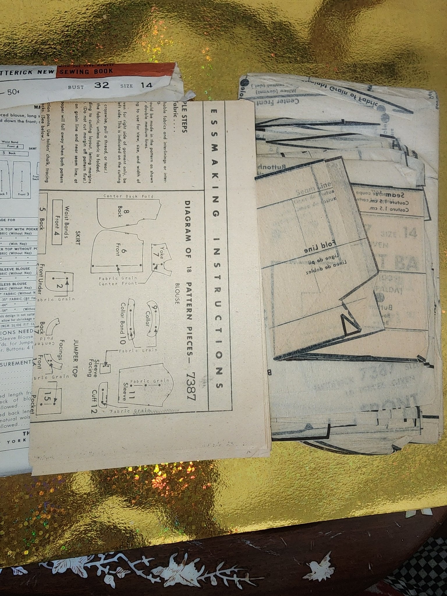 Vintage Advance Pattern 7387; Misses Maternity Wardrobe, Size 14, bust 32 cut pattern ready to go. - I Bought a Yard Sale