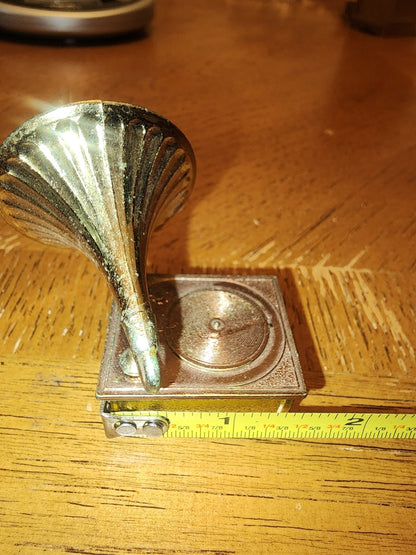 Vintage Brass Gramophone for dollhouse - I Bought a Yard Sale