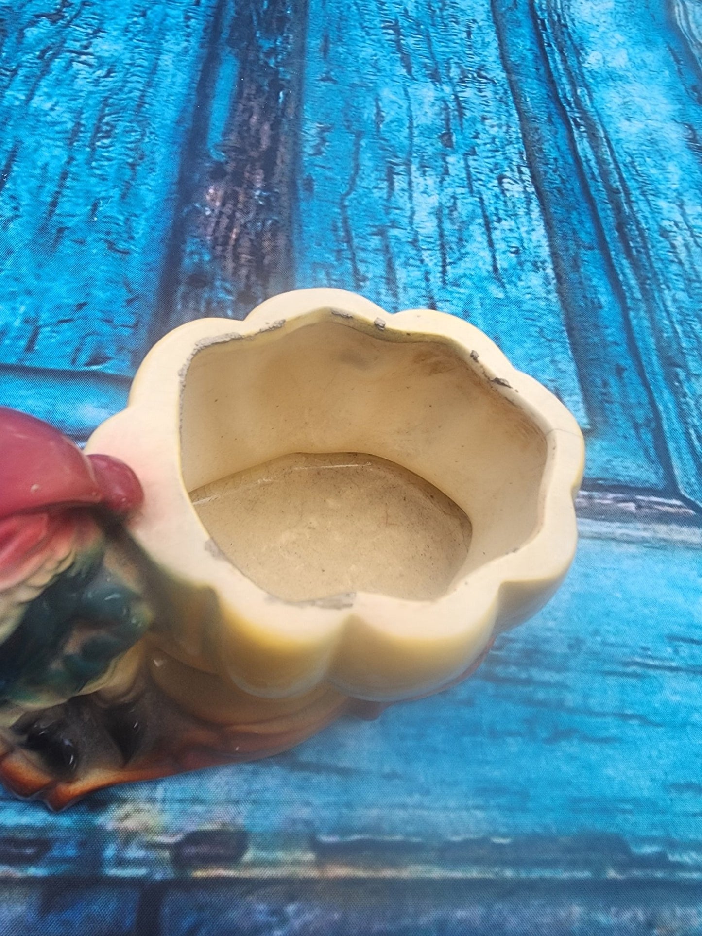 Vintage Ceramic Planter Fall gnome Pumpkin 1950s - I Bought a Yard Sale