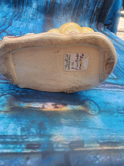 Vintage Ceramic Planter Fall gnome Pumpkin 1950s - I Bought a Yard Sale