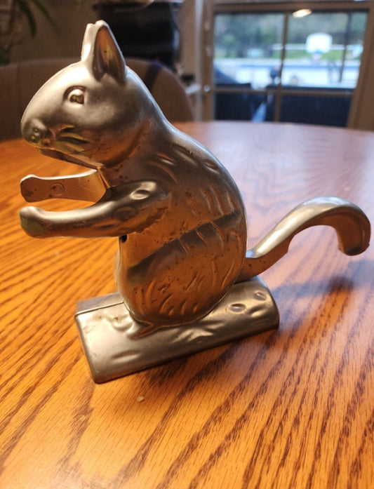 Vintage Charming Aluminum Squirrel Nutcracker - I Bought a Yard Sale