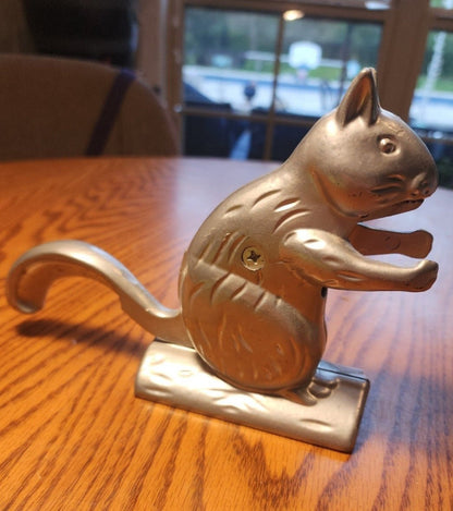 Vintage Charming Aluminum Squirrel Nutcracker - I Bought a Yard Sale
