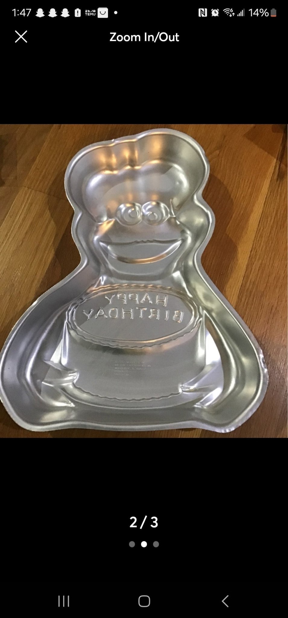 Vintage Cookie Monster cake pan from 1982 - I Bought a Yard Sale