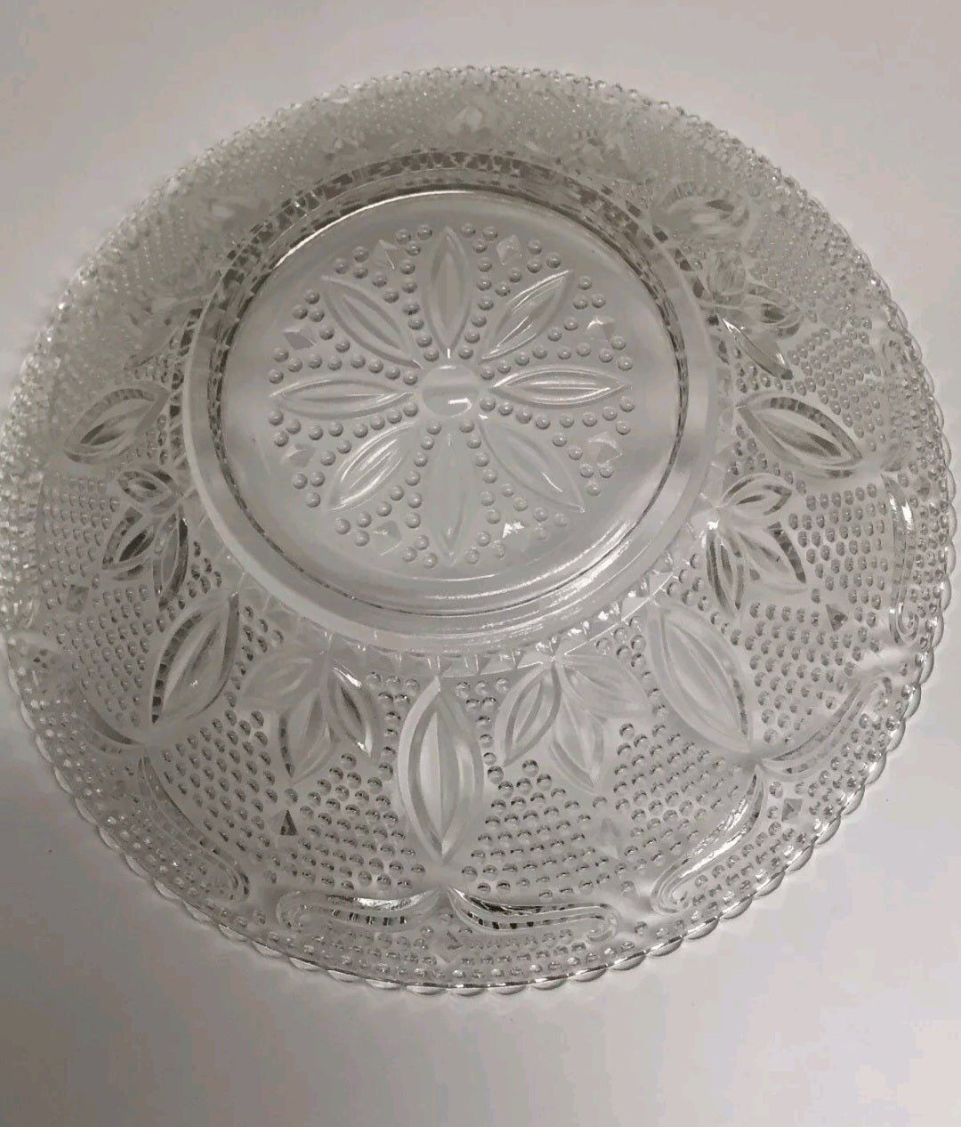 Vintage Crystal Heritage Hobnail Fruit Bowl By Federal Glass Co. 10 - 1/2" in diameter - I Bought a Yard Sale