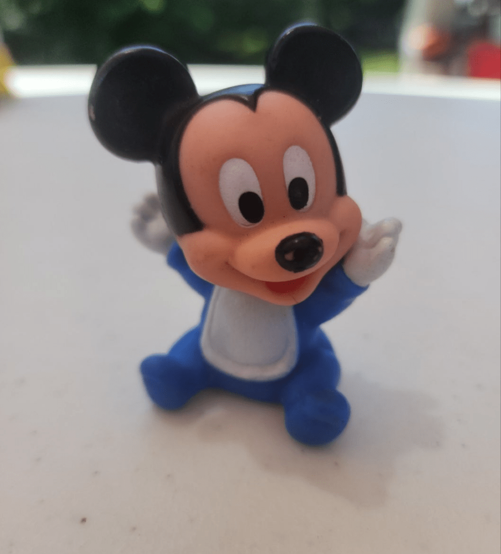 Vintage Disney Baby Mickey Mouse Toy Rubber 2.5 Inch - I Bought a Yard Sale