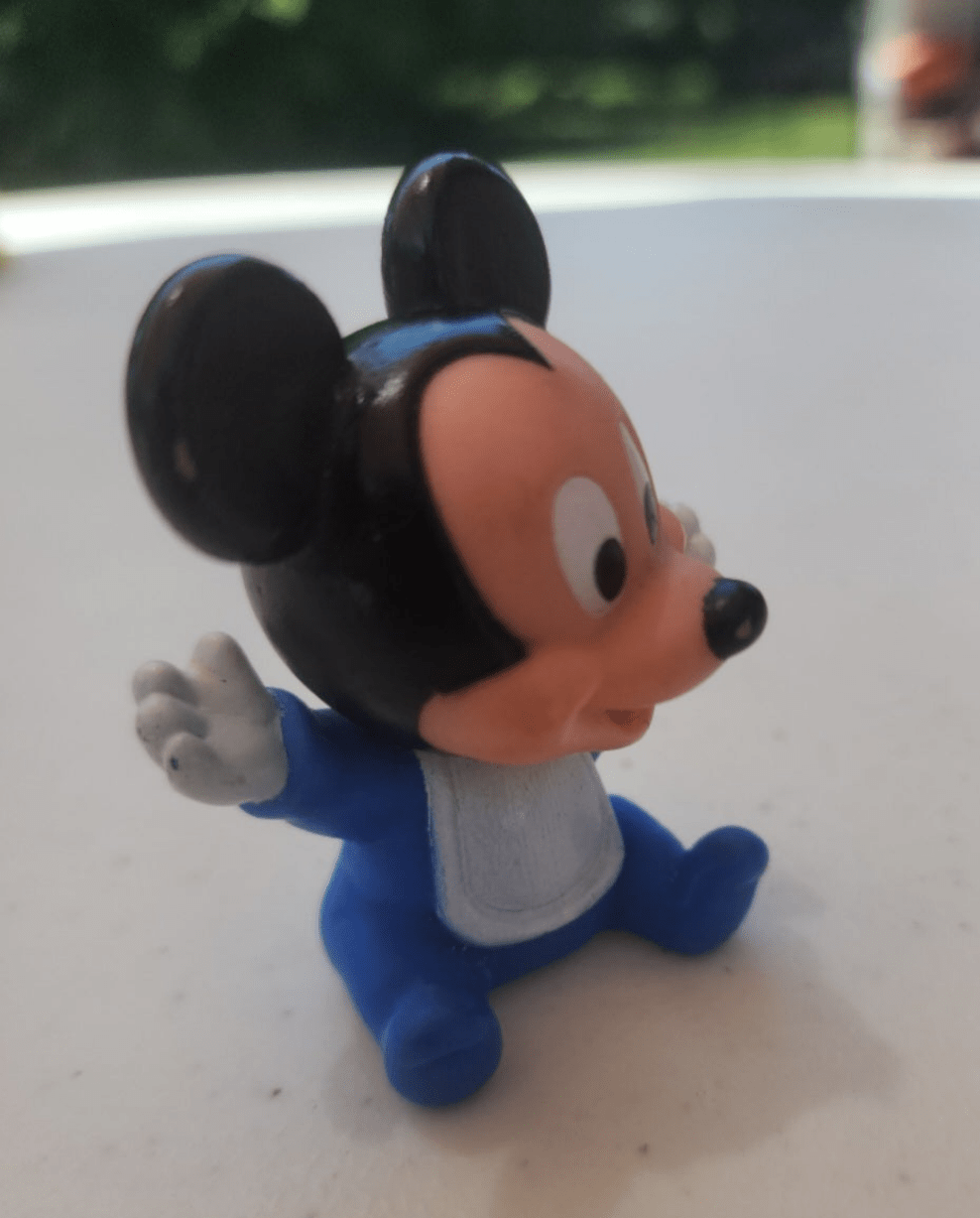 Vintage Disney Baby Mickey Mouse Toy Rubber 2.5 Inch - I Bought a Yard Sale