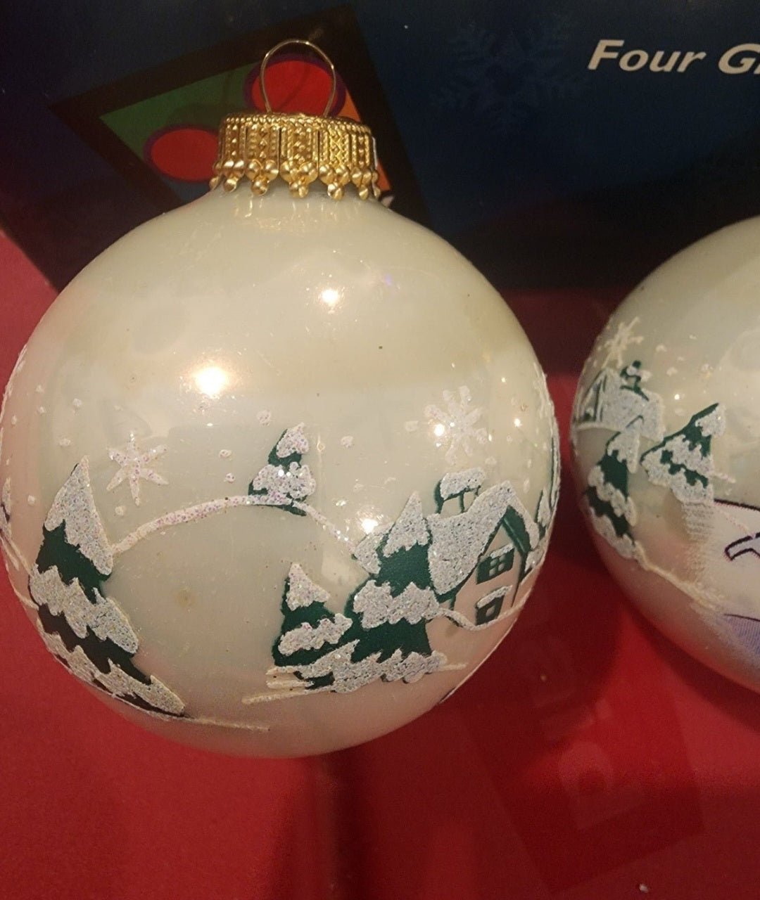 Vintage Disney Mickey & Minnie Mouse Ice Skating Christmas Ornaments (Set of 3) - I Bought a Yard Sale