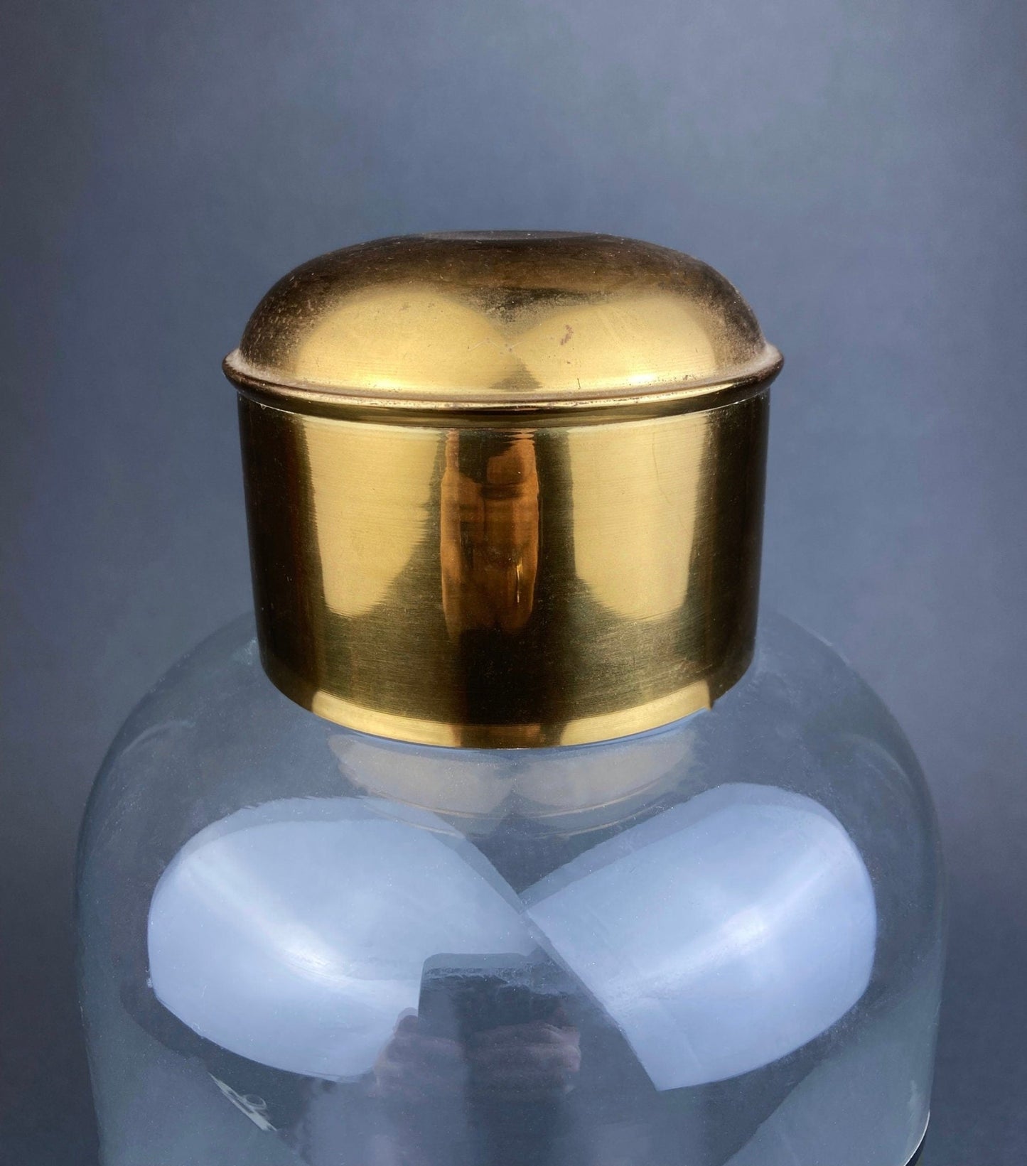 Vintage, Extra Large Apothecary Bottles. Italian, Boric Acid & Sodium Bicarbonate Jars with Brass Caps. Set of Two Apothecary Jars. - I Bought a Yard Sale