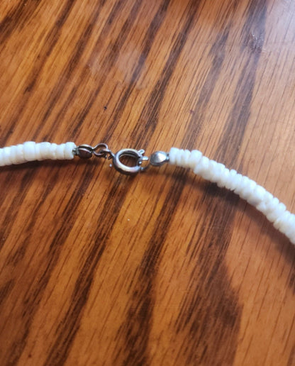 Vintage Hawaiian White & Black Puka Shell Choker 17 inches - I Bought a Yard Sale