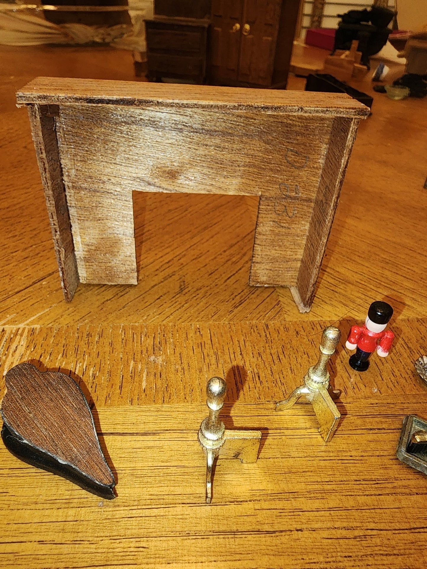 Vintage Miniature Fireplace with accessories - I Bought a Yard Sale