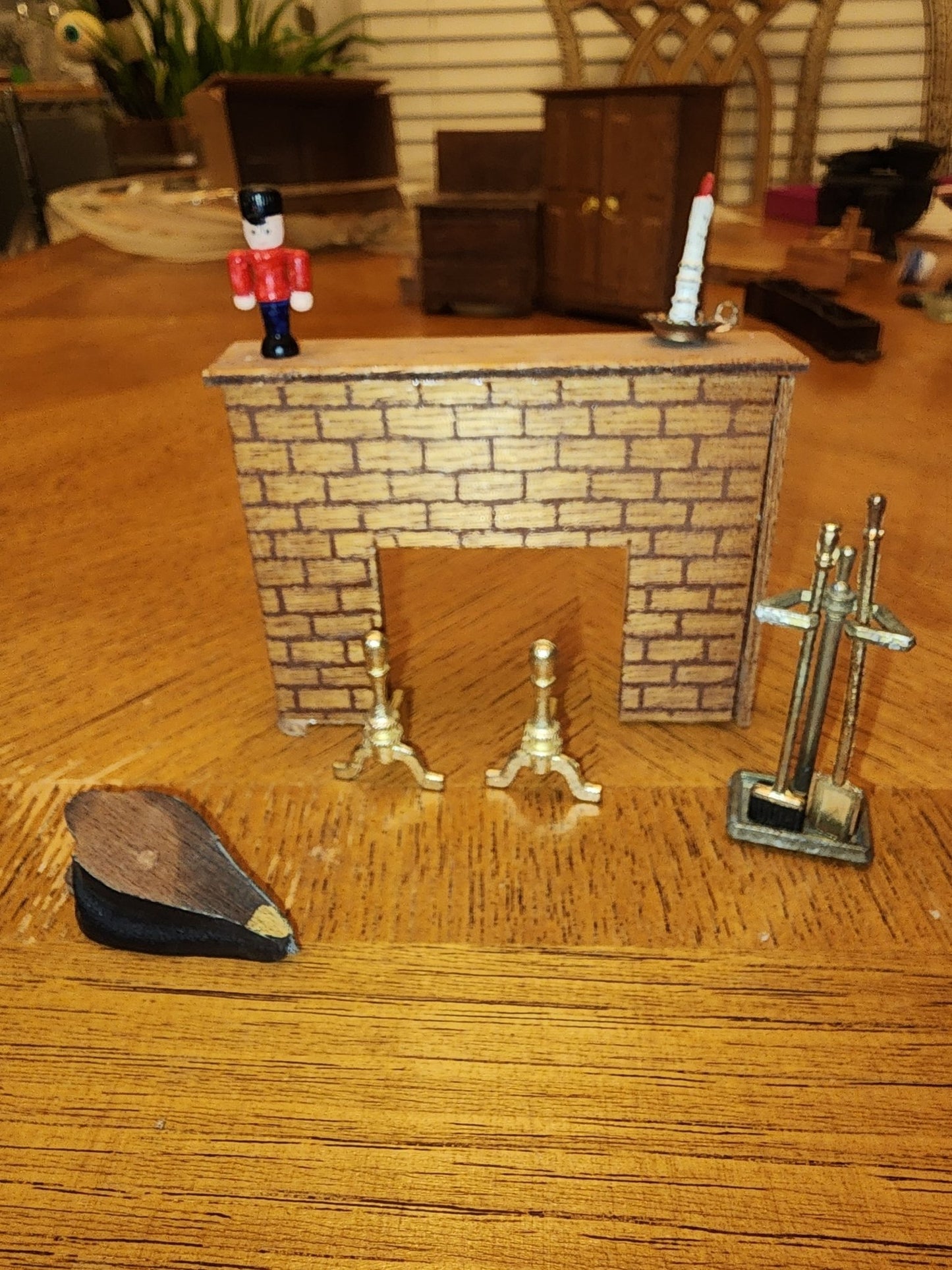 Vintage Miniature Fireplace with accessories - I Bought a Yard Sale
