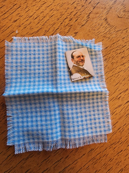 Vintage Miniature Picnic blanket & book - I Bought a Yard Sale