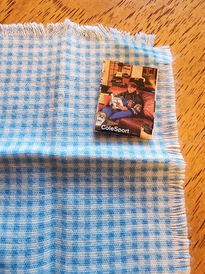 Vintage Miniature Picnic blanket & book - I Bought a Yard Sale