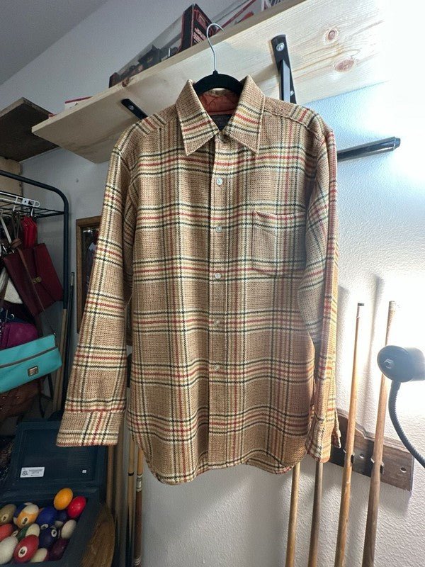 Vintage Pendleton 100% Virgin Wool Plaid Board Shirt Jacket size Mediu - I Bought a Yard Sale