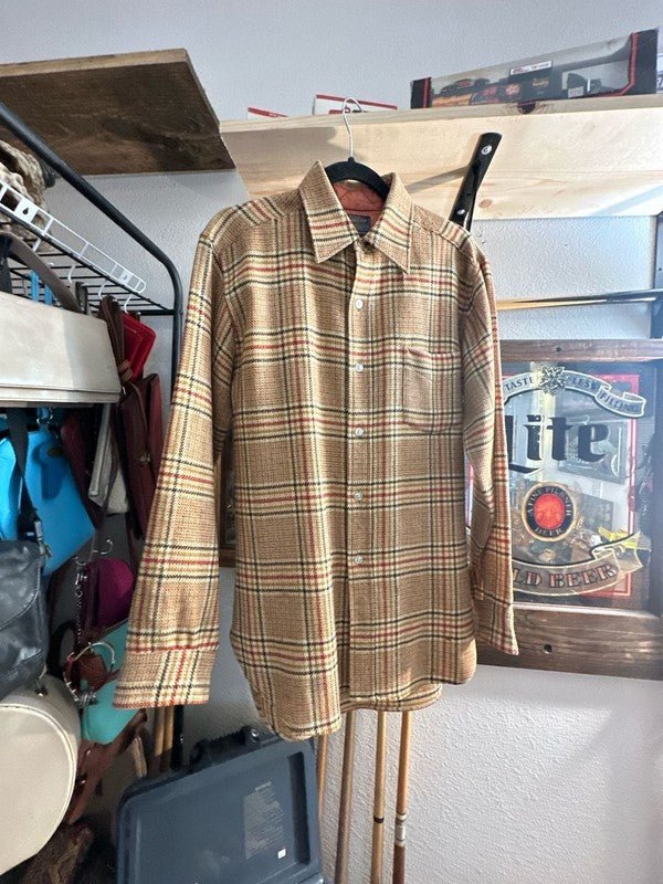 Vintage Pendleton 100% Virgin Wool Plaid Board Shirt Jacket size Mediu - I Bought a Yard Sale