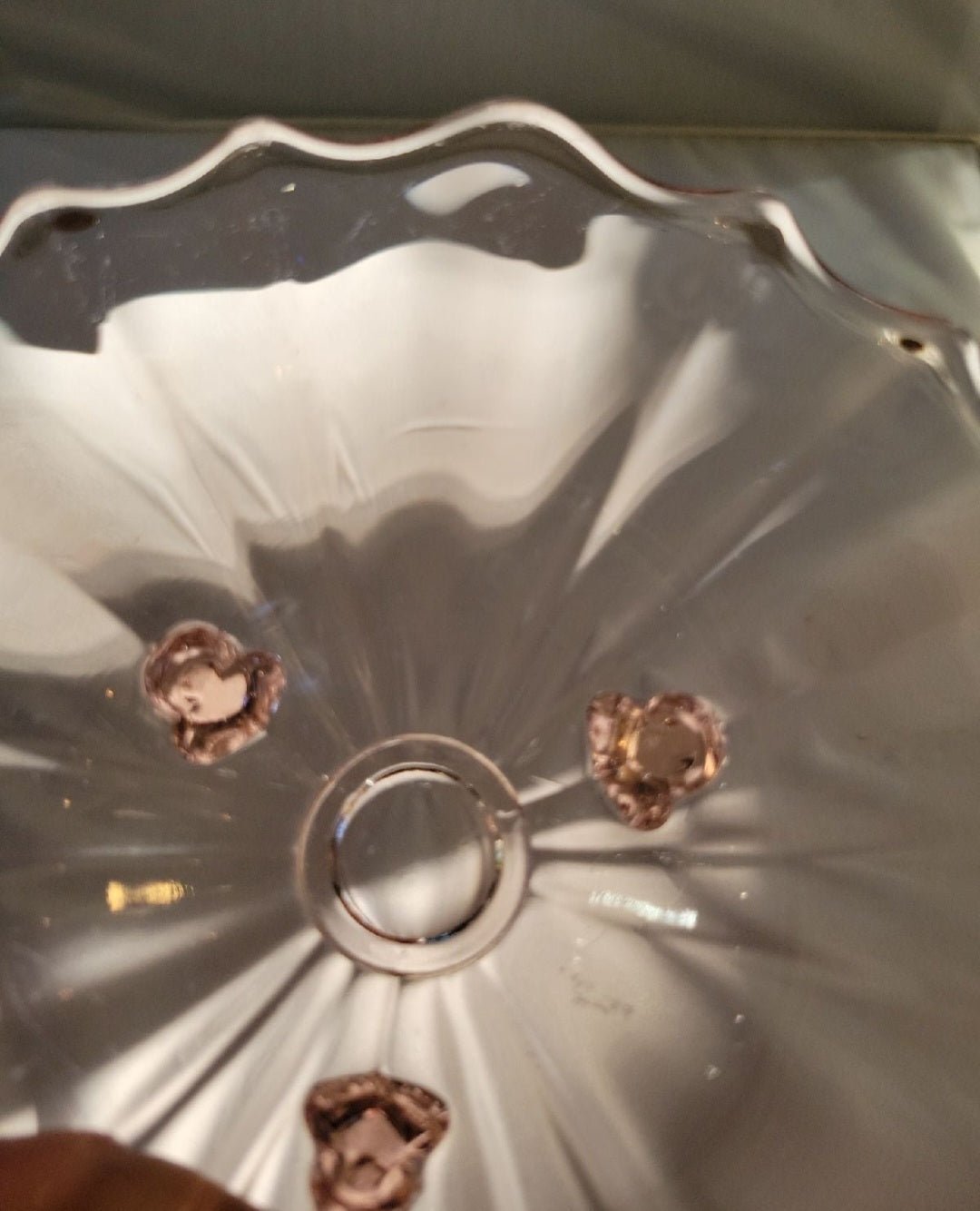 Vintage Pink Depression Glass Dish Three Footed Pink 7” x 2” Tall - I Bought a Yard Sale