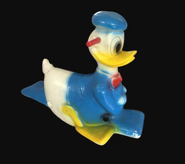 Vintage Rare Disney Donald Blow Mold Duck Toy Rocker - I Bought a Yard Sale