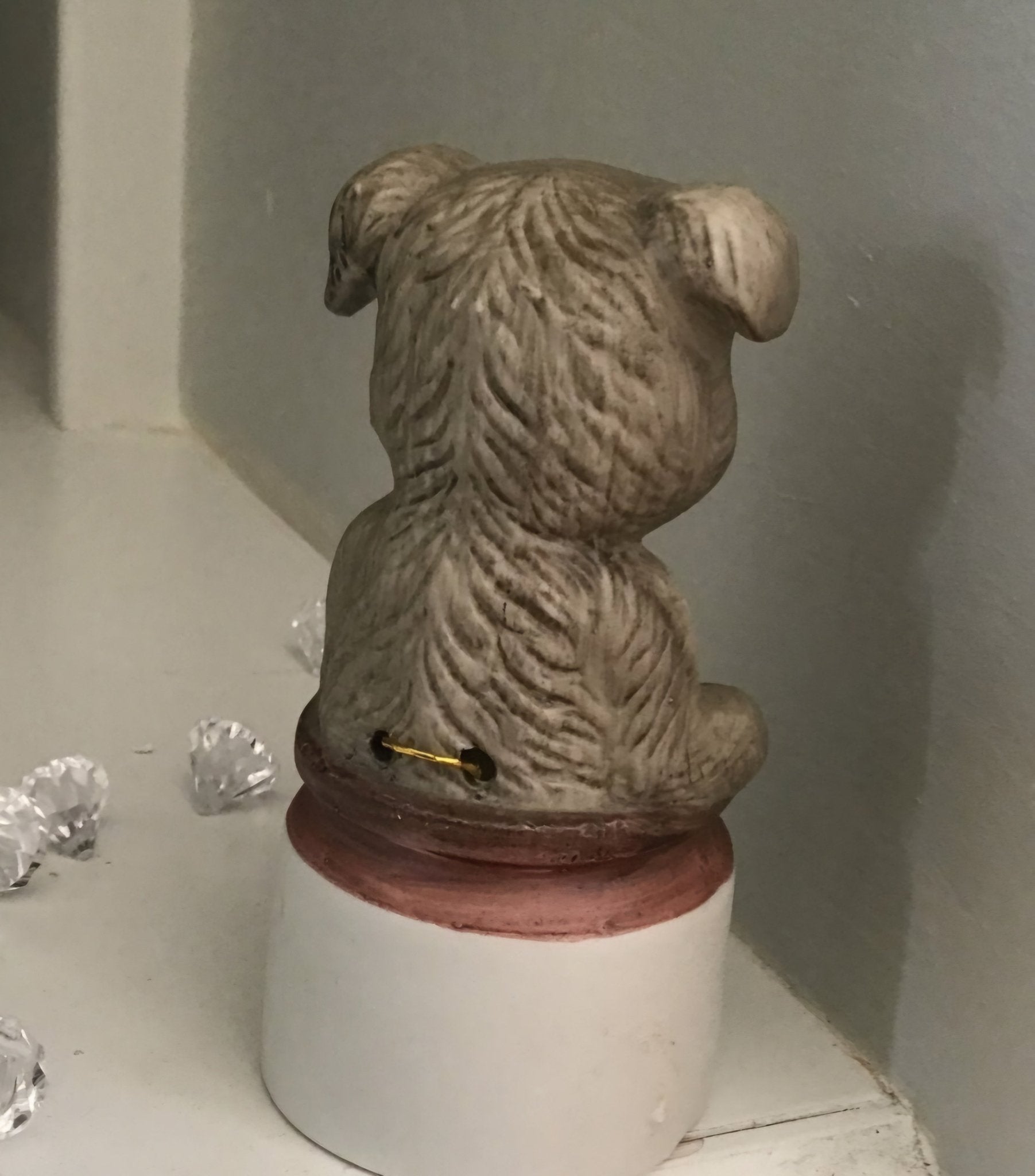 Vintage Retro Whimsy Ceramic Dog in a sugar bowl bell - I Bought a Yard Sale