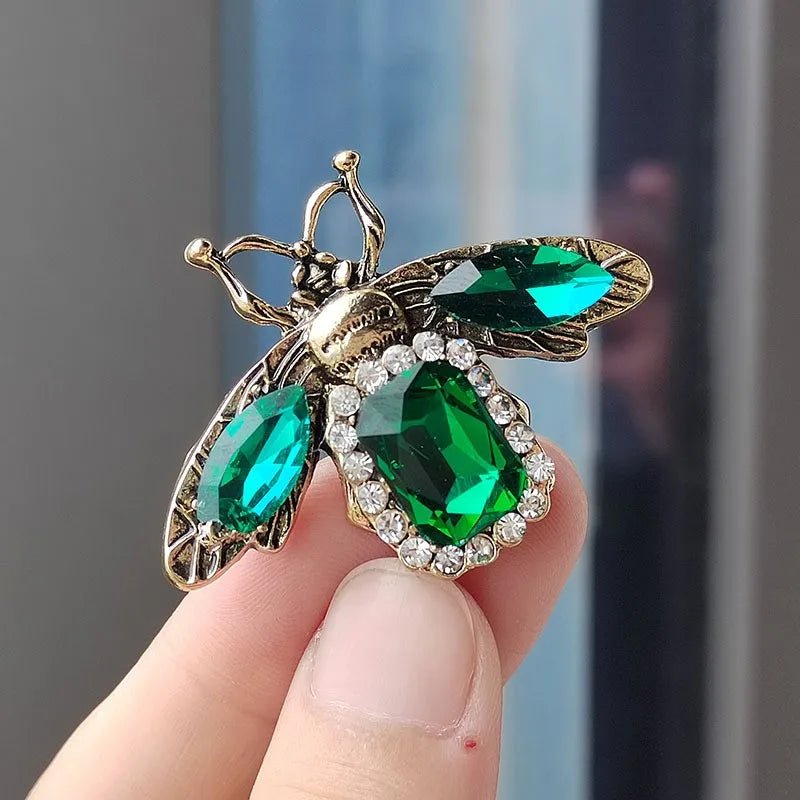 Vintage Rhinestone Bee Brooch Crystal Insect Pin Accessories - I Bought a Yard Sale