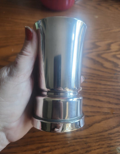 Vintage Silver Plate NAPIER Child Baby Cup wirh Music Box Lullaby Rockabye Baby Tune. - I Bought a Yard Sale