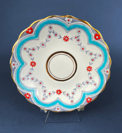 Vintage Tea Cup with Saucer. Royal Dover Fine Bone China. Floral Wreath Motif. Made in England. - I Bought a Yard Sale