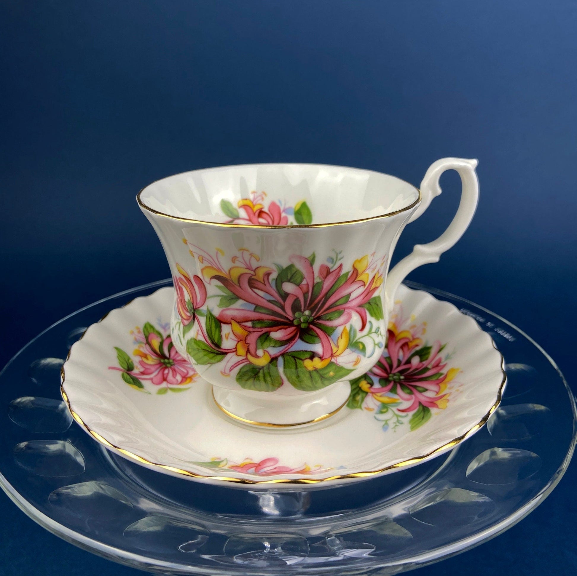 Vintage Tea/Coffee Cup and Saucer. Royal Albert Orchid Motif. Fine Bone China. Made in England. Collectibles. Replacements. - I Bought a Yard Sale