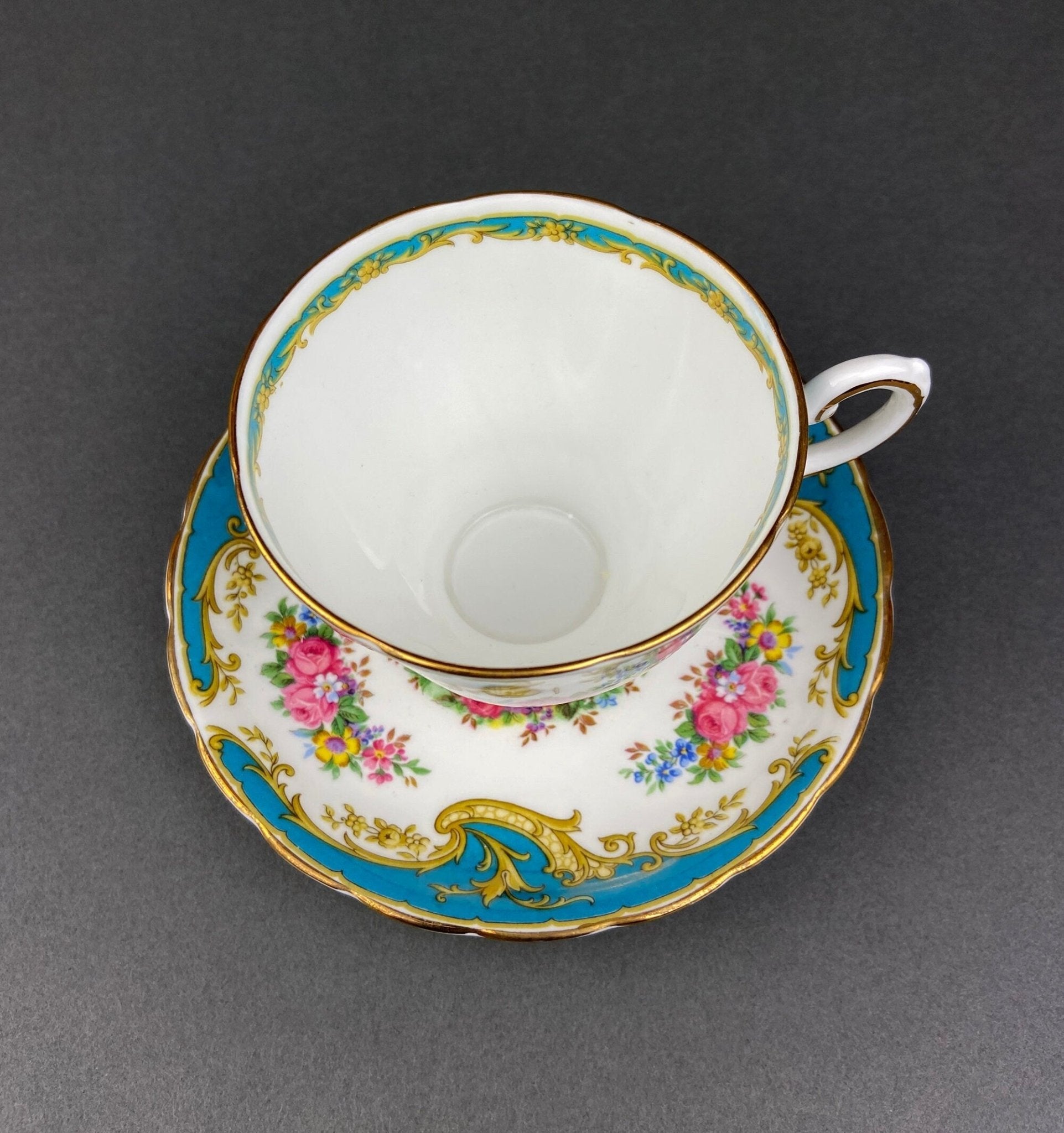 Vintage Tuscan Naples Tea Cup and Saucer. Fine English Bone China. Made in England. - I Bought a Yard Sale