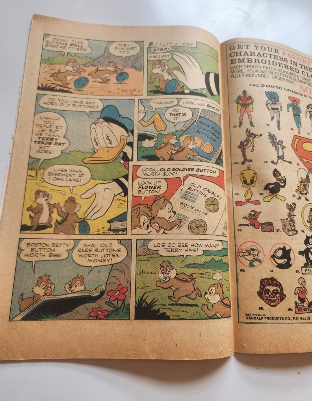 VTG Walt Disney Chip 'N' Dale 41 (1976) Gold Key Donald Duck - I Bought a Yard Sale