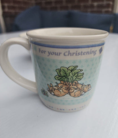 Vtg Wedgewood Peter Child's Rabbit Porcelain Bowl & Cup For your Christening - I Bought a Yard Sale
