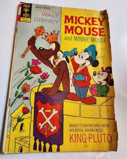 Walt Disney Mickey Mouse & Minnie Mouse by Gold Key King Pluto 134 1972 - I Bought a Yard Sale