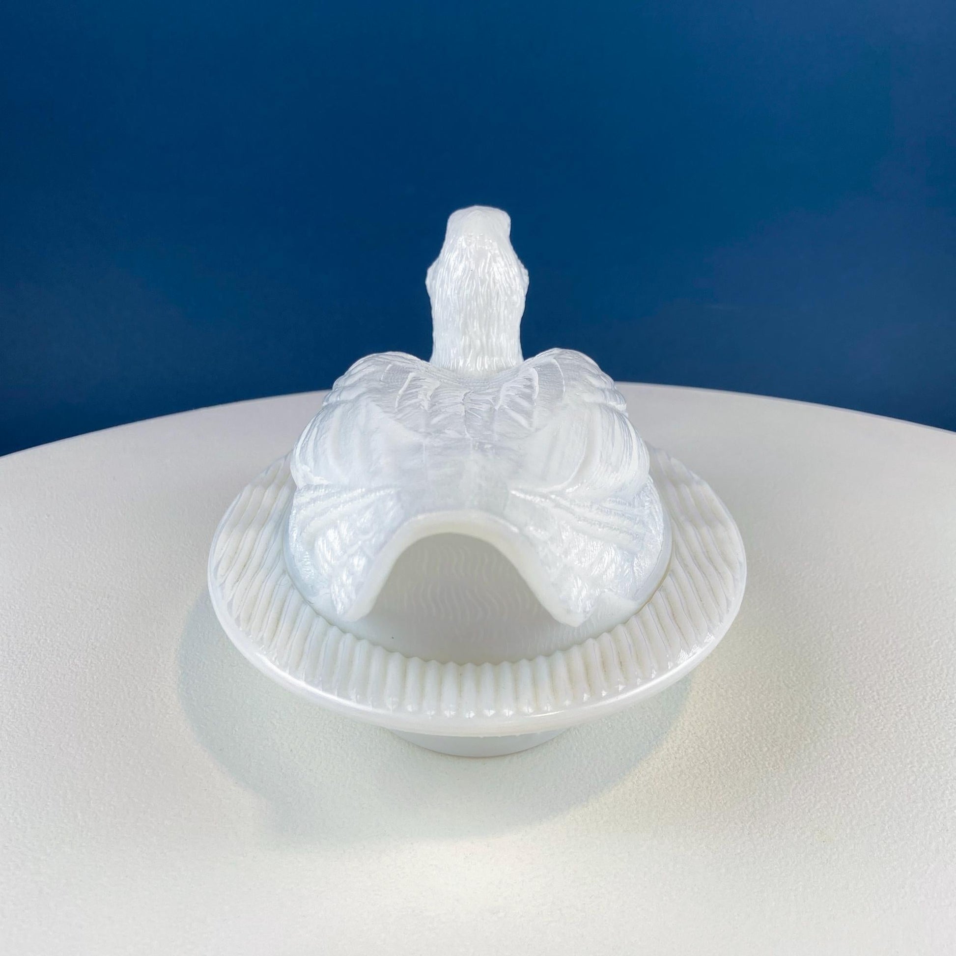 Westmoreland Milk Glass Duck Dish. Vintage Duck Butter or Serving Dish. White Bird Bowl with Cover. Modern Farmhouse. French Country. - I Bought a Yard Sale